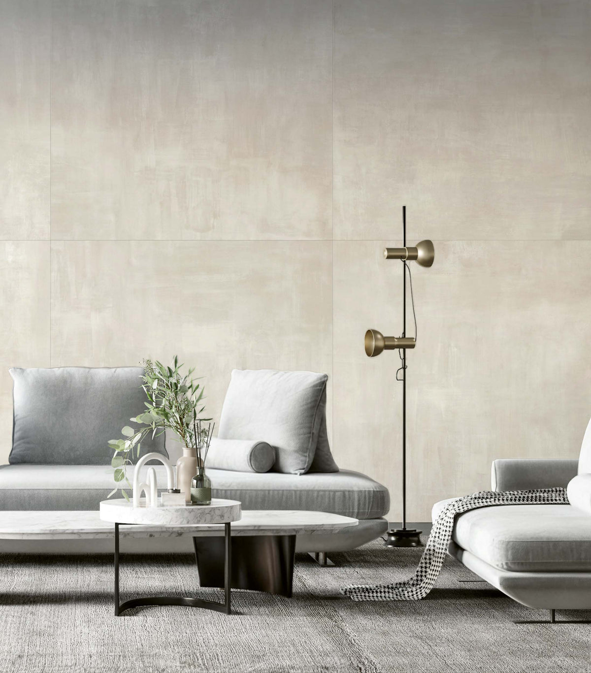 Gresie porțelanată aspect beton Concept Greige