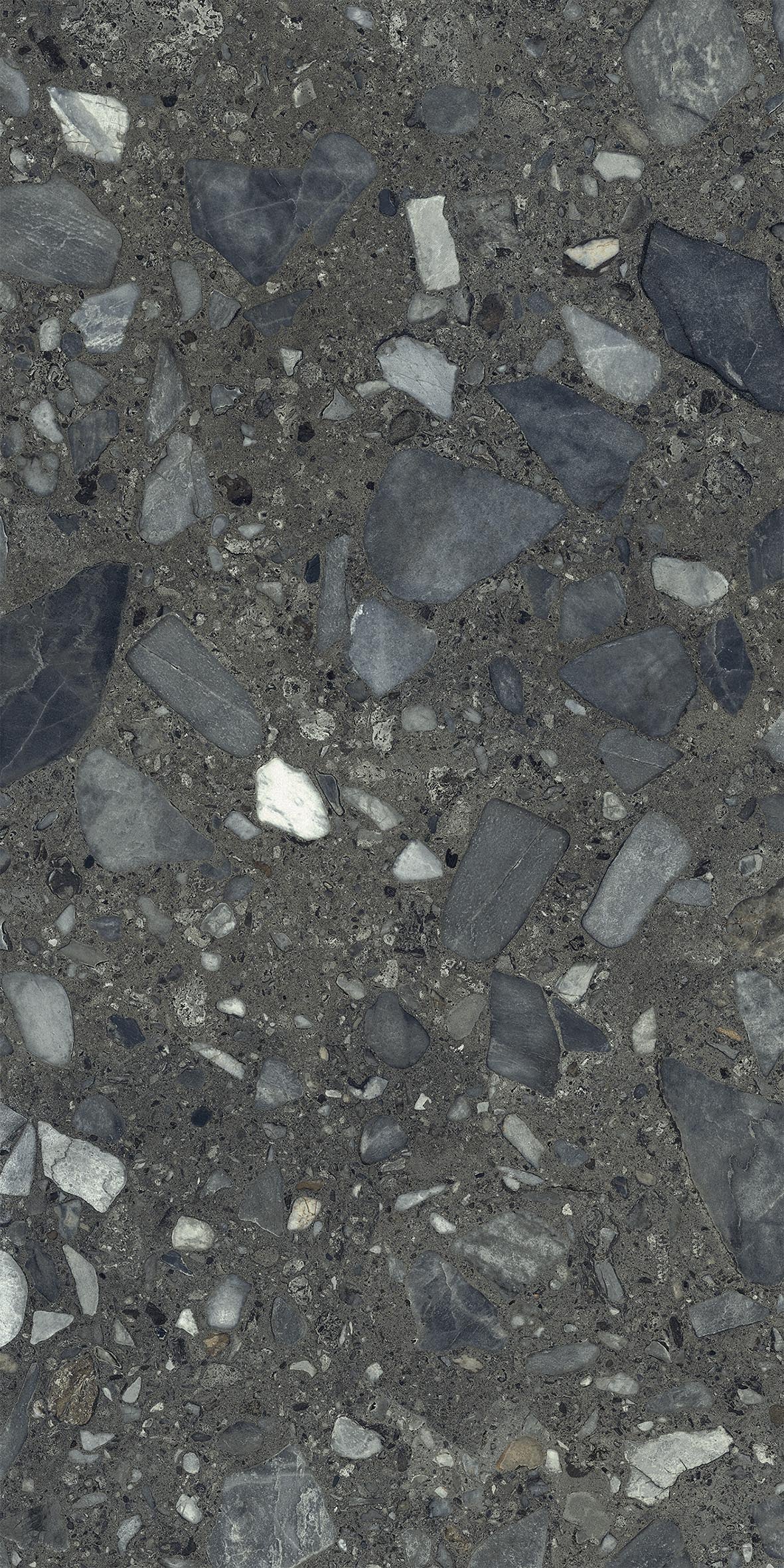 Porcelain tile stone look Morphic Bold Anthracite 120x280 cm