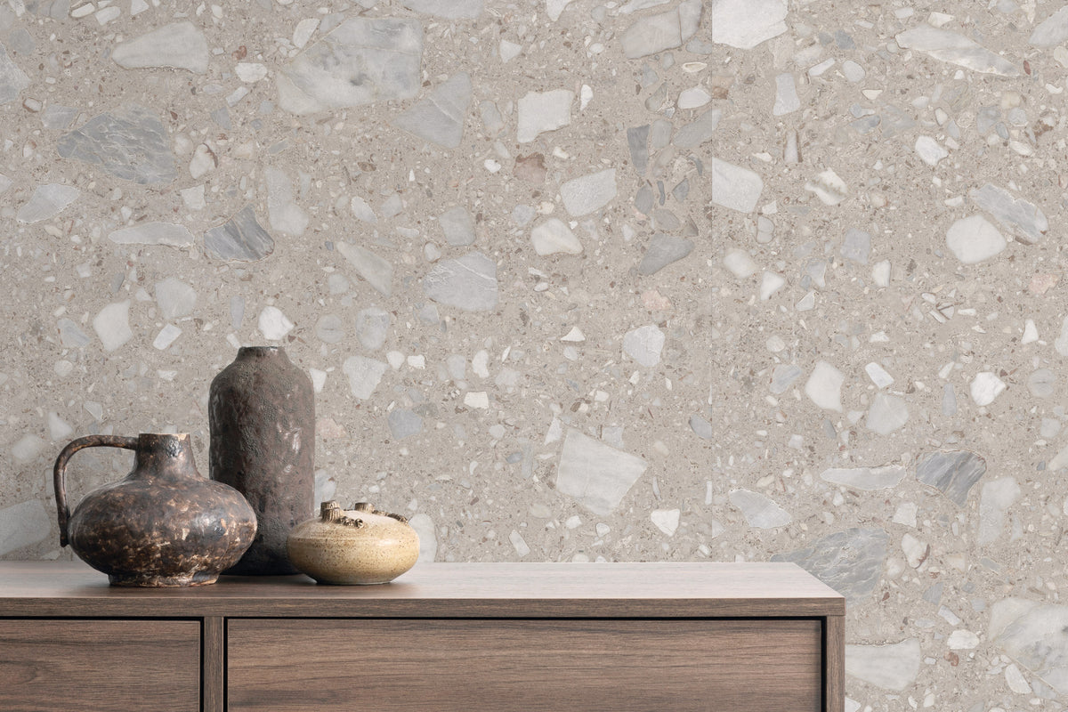 Gresie porțelanată aspect piatră Morphic Bold Grey 120x280 cm