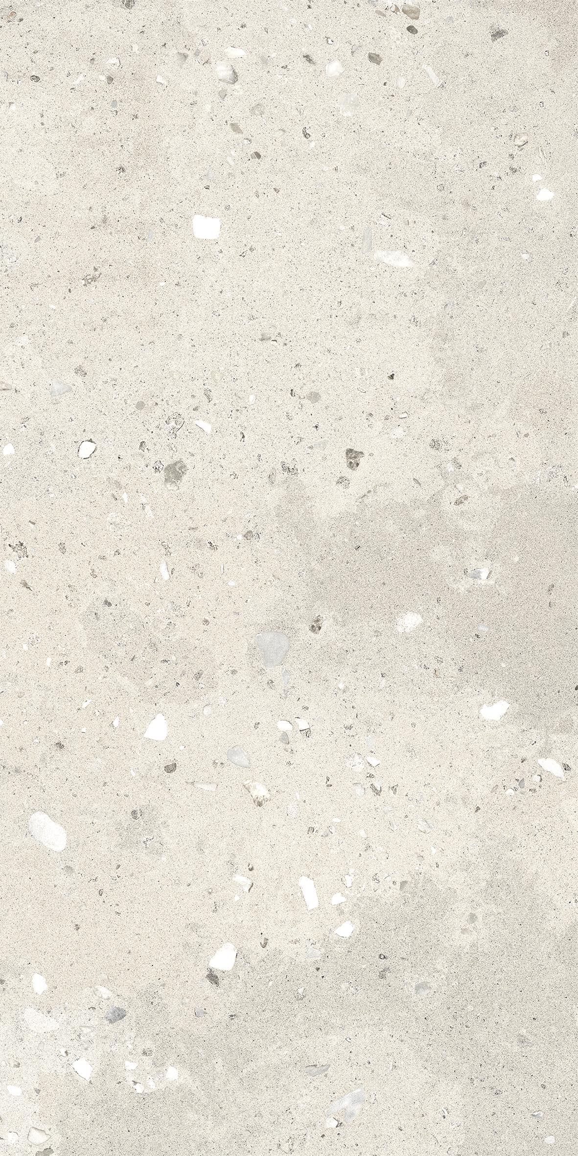 Porcelain tile stone look Morphic Veil White 120x120 cm
