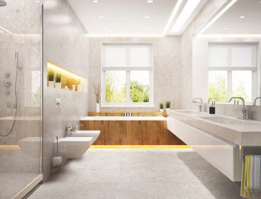Isparta Beige installation example / Exemplu de amenajare