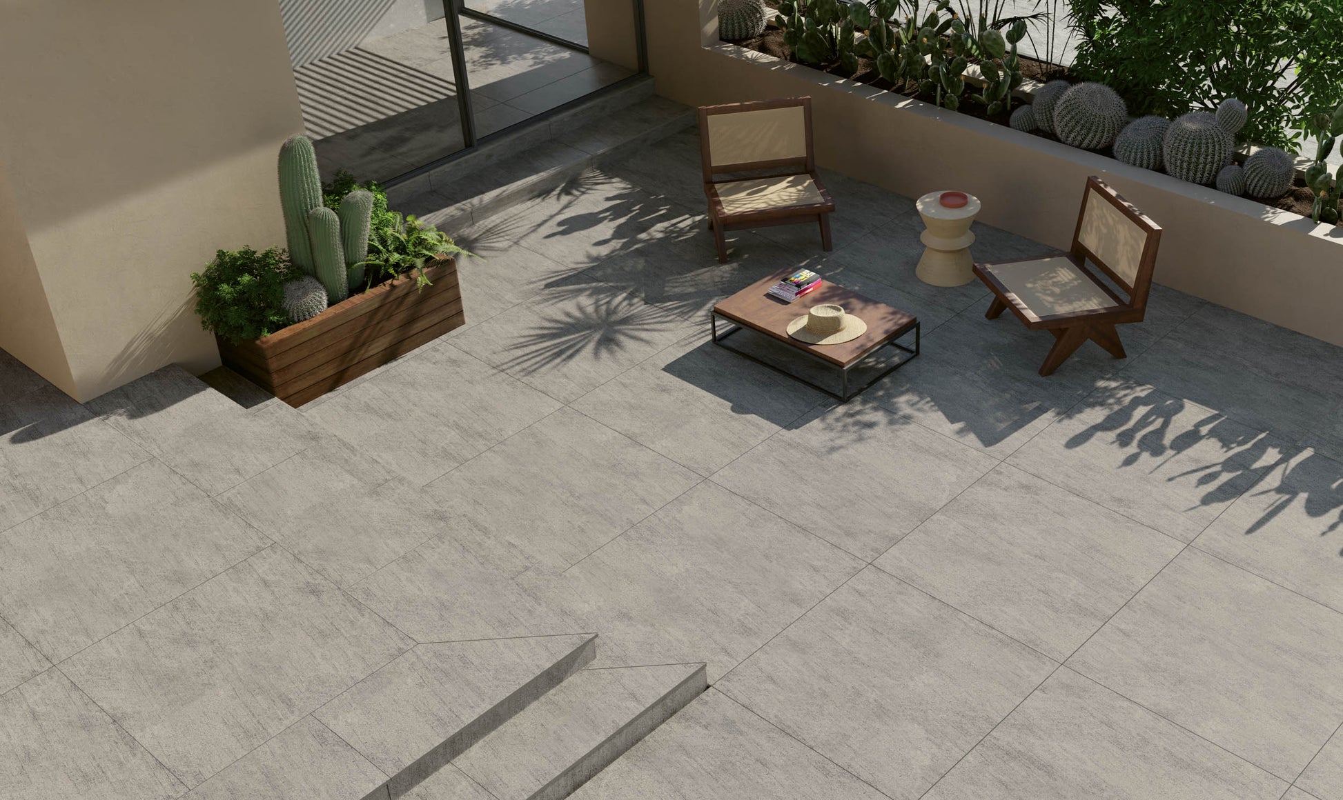 Gresie porțelanată gresie exterior 20 mm Basaltina Grey TH2.0