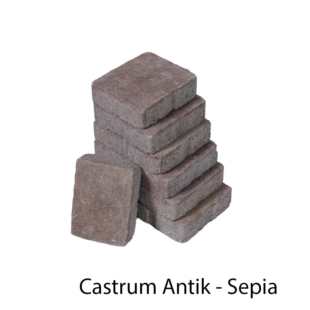 Castrum Antik tumbled paving in Sepia - Leier