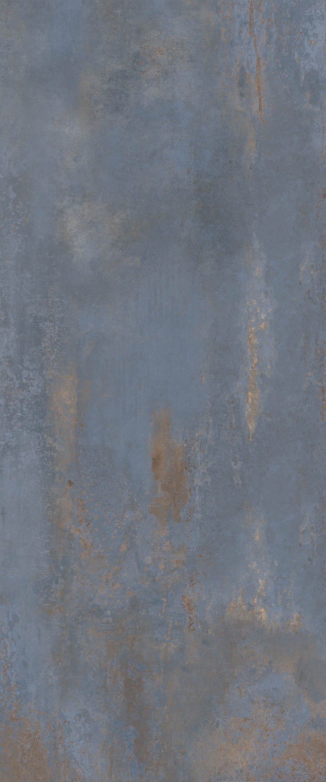 Gresie porțelanată aspect metal Flatiron Blue 80x80 cm