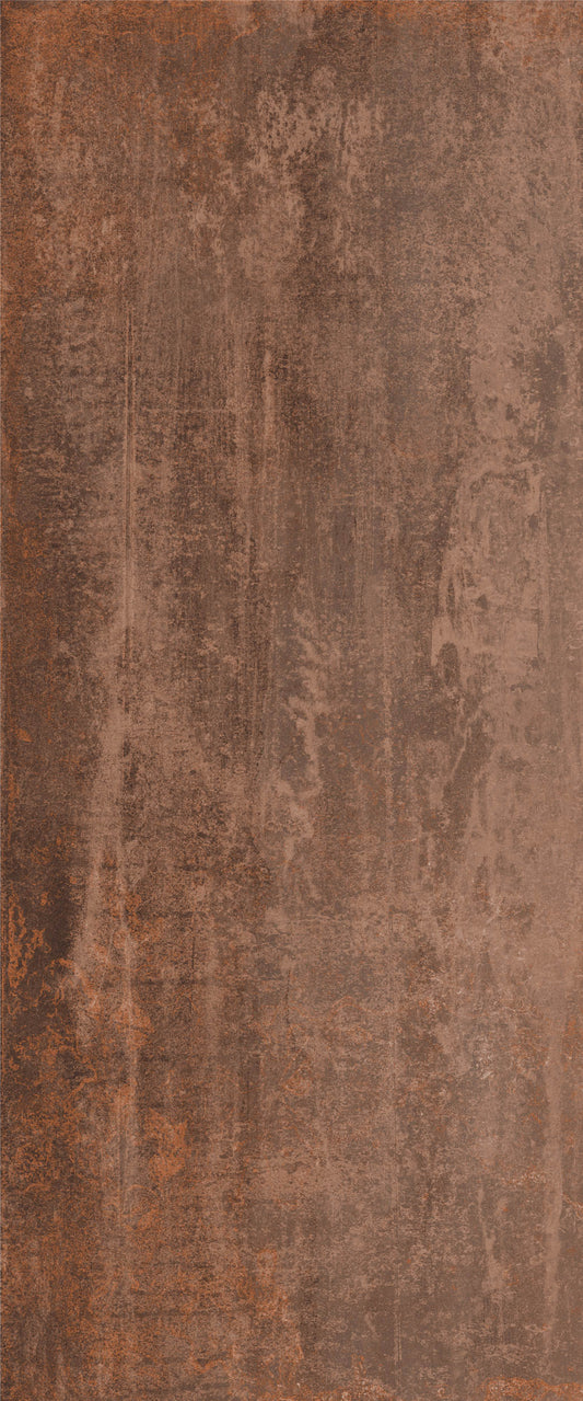 Gresie porțelanată aspect metal Flatiron Rust 80x80 cm