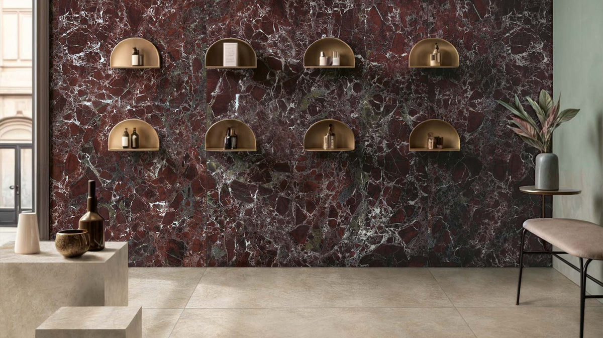 Porcelain tile marble look Levante