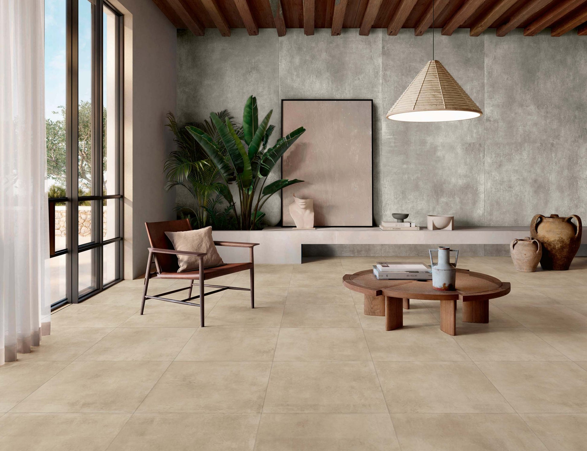 Porcelain tile concrete look Loft Grey