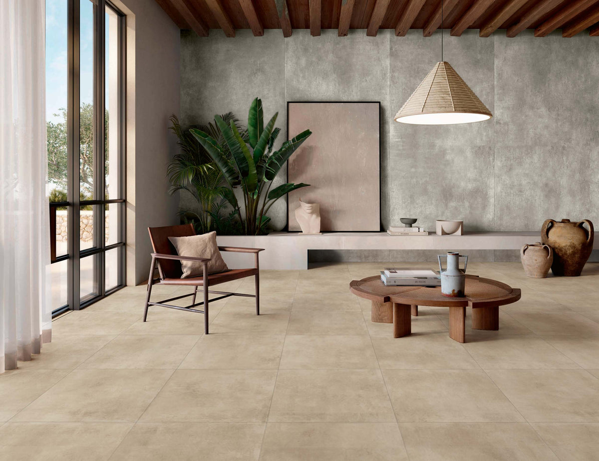 Porcelain tile concrete look Loft Ash
