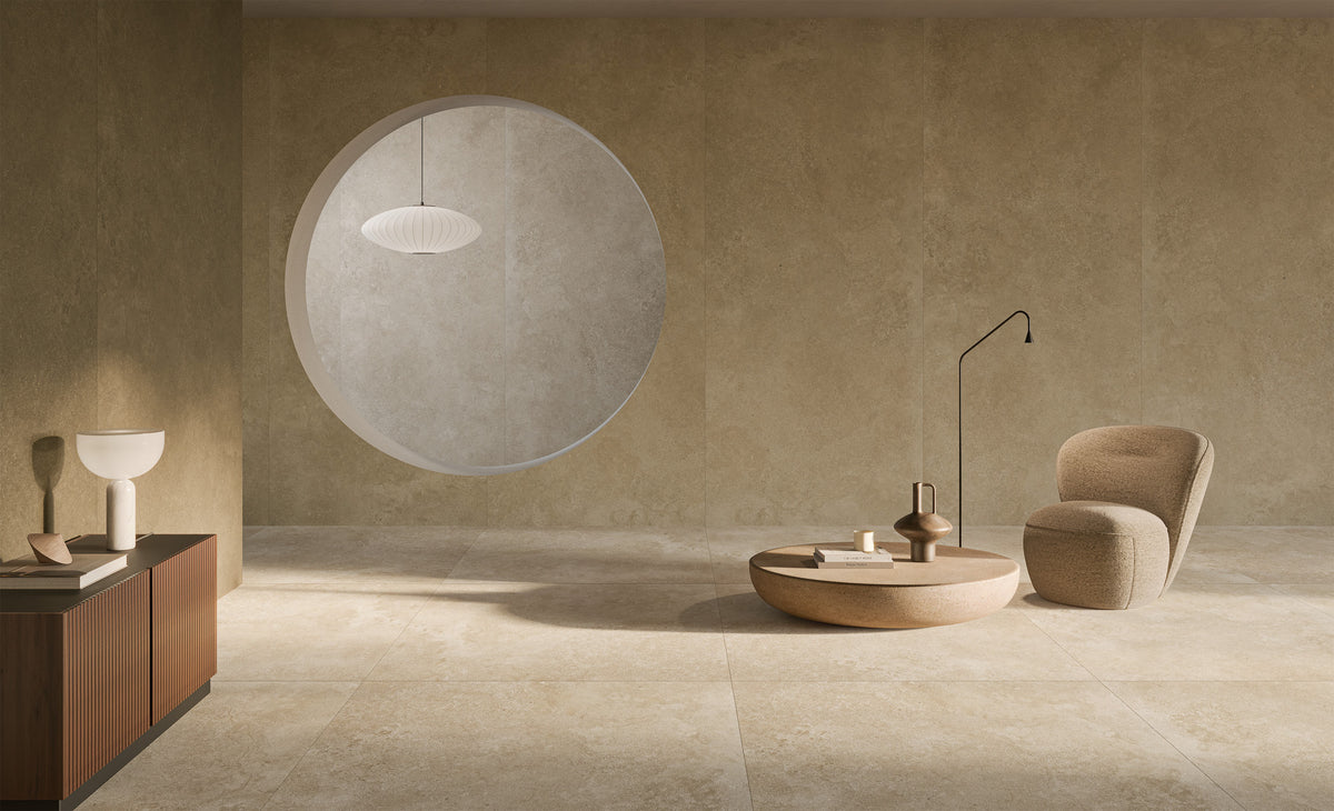 Gresie porțelanată aspect piatră Nereidi Cloud