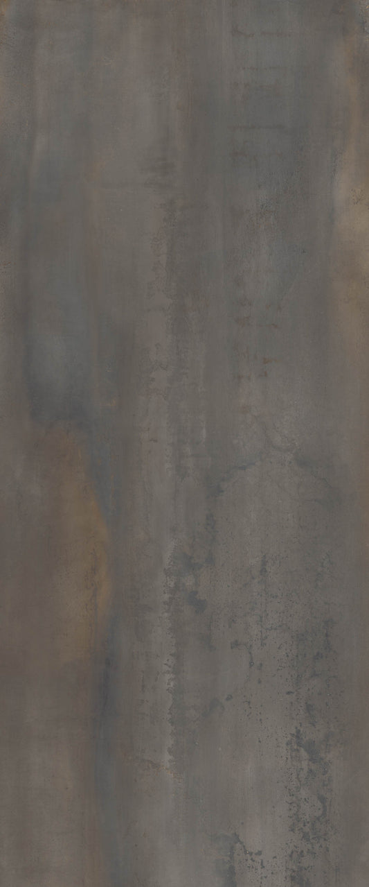 Gresie porțelanată aspect metal Oxidatio Palladium 120x280 cm