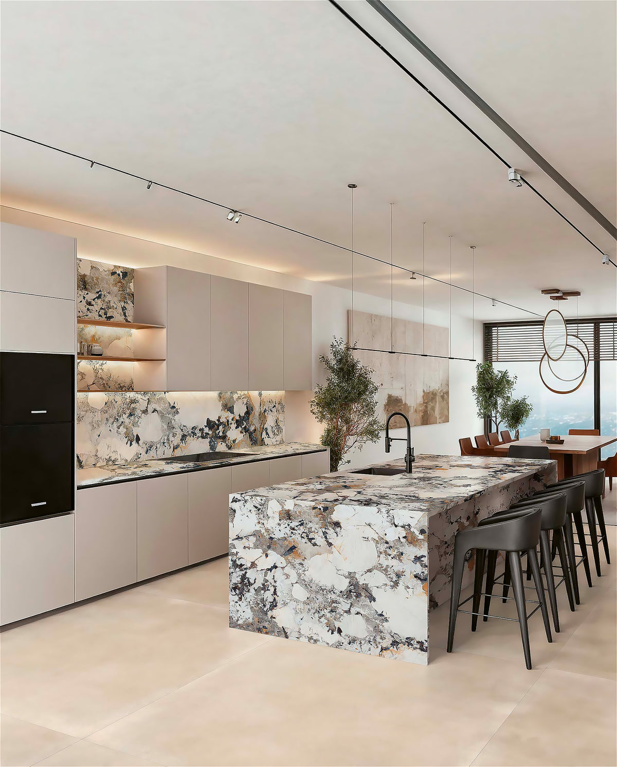 Porcelain tile marble look Patagonia