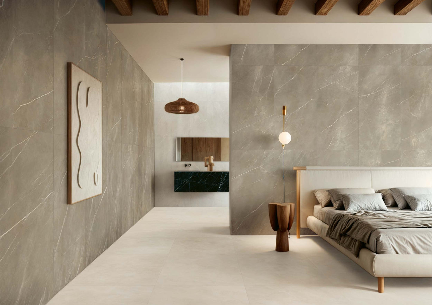 Porcelain tile marble look Pietragrey White