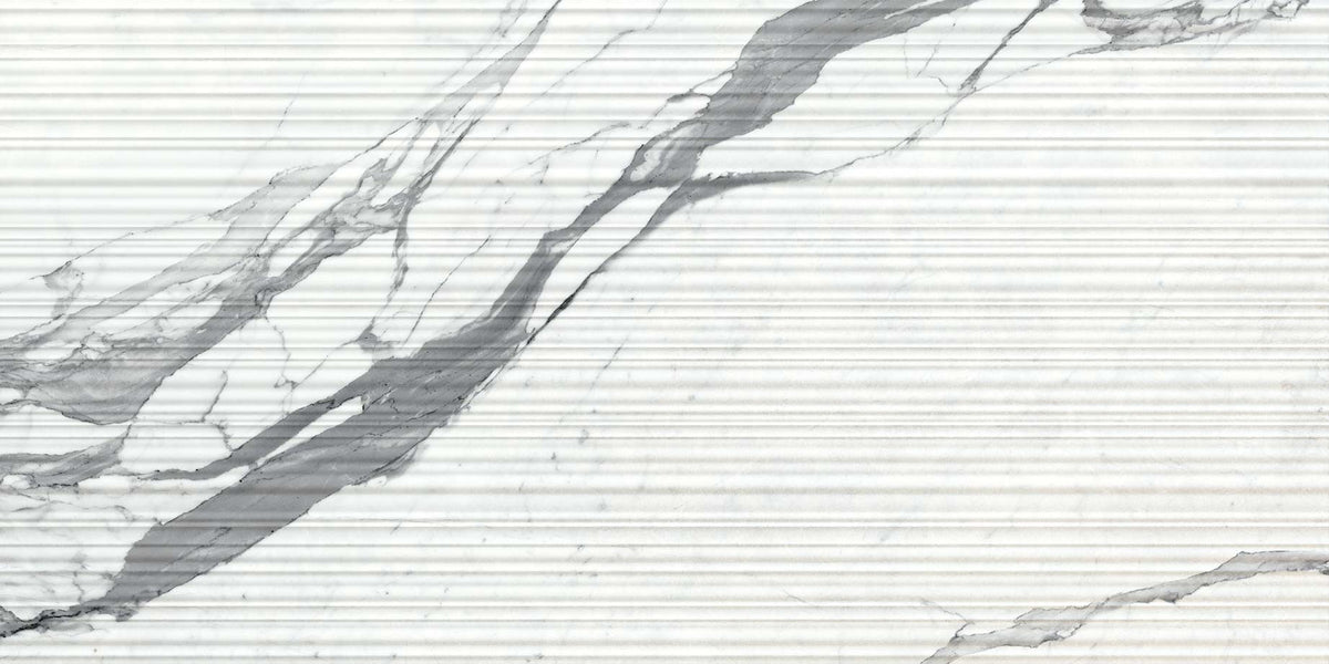 Porcelain tile marble look Statuario Superiore