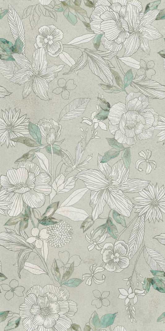 Gresie porțelanată aspect beton Wallart Lily 60x120 cm