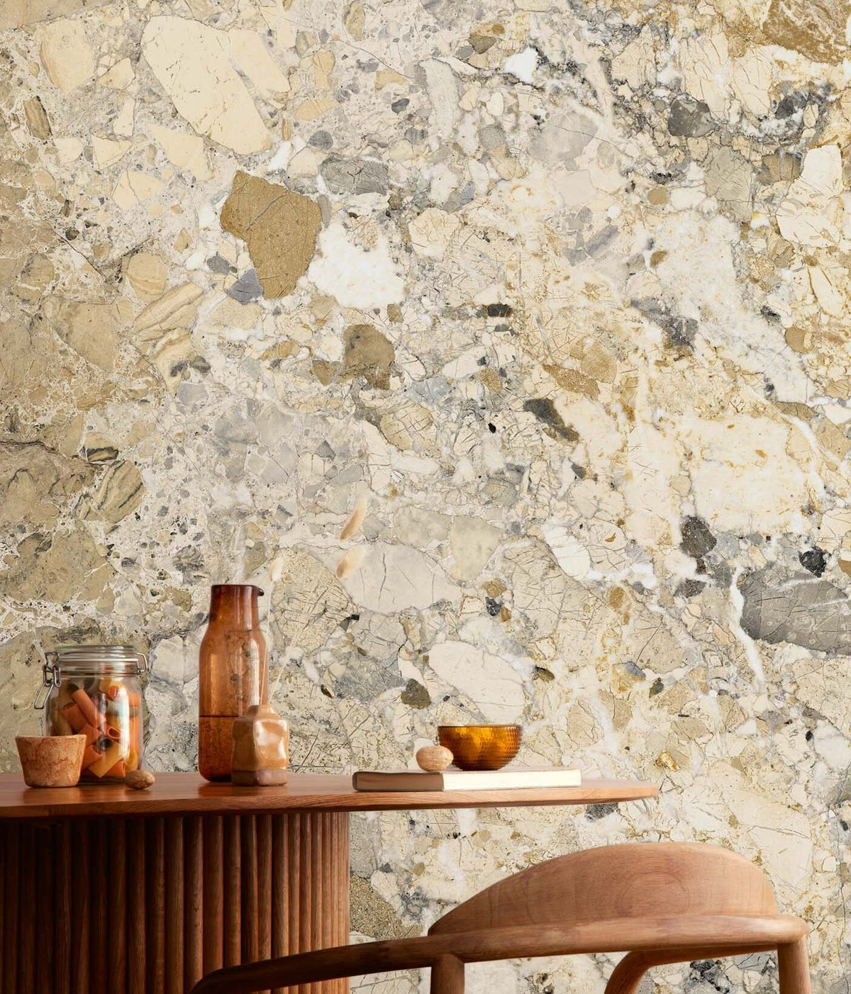 Porcelain tile marble look Warm Ambrosia