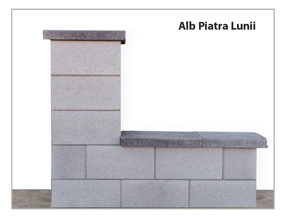 Modern concrete fence element in Moonstone White - Leier