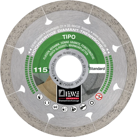 Diewe Tipo Tile Diamond Blade, 115 mm