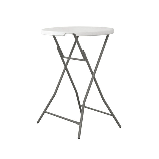 Masă cocktail pliabilă Ø80 × 115 cm, masă înaltă pentru evenimente, recepții și catering