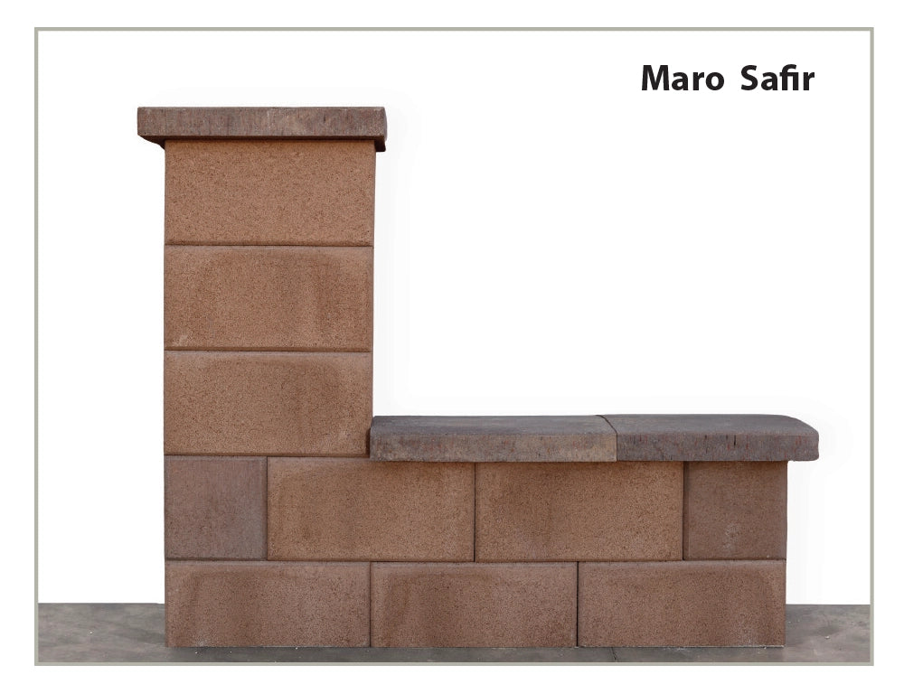 Modern concrete fence element in Sapphire Brown - Leier