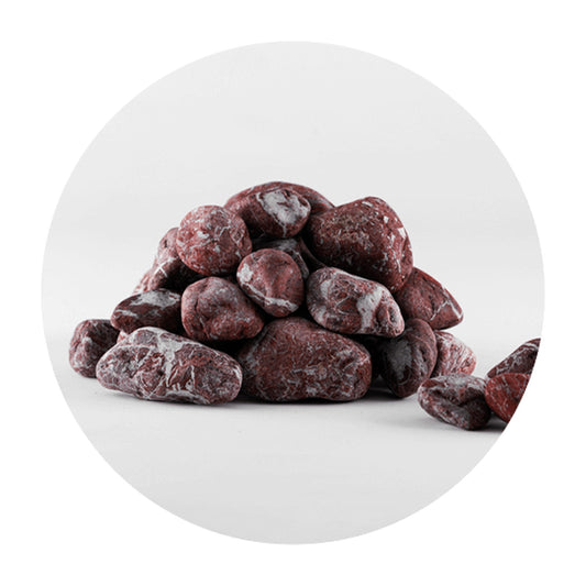 Red Marble Pebbles for Gardens and Landscaping – rounded stones and natural colour